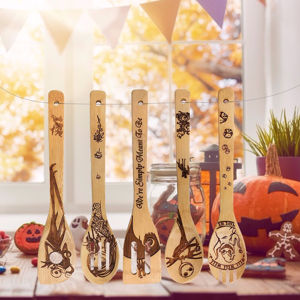 Halloween Bamboo Cooking Utensils