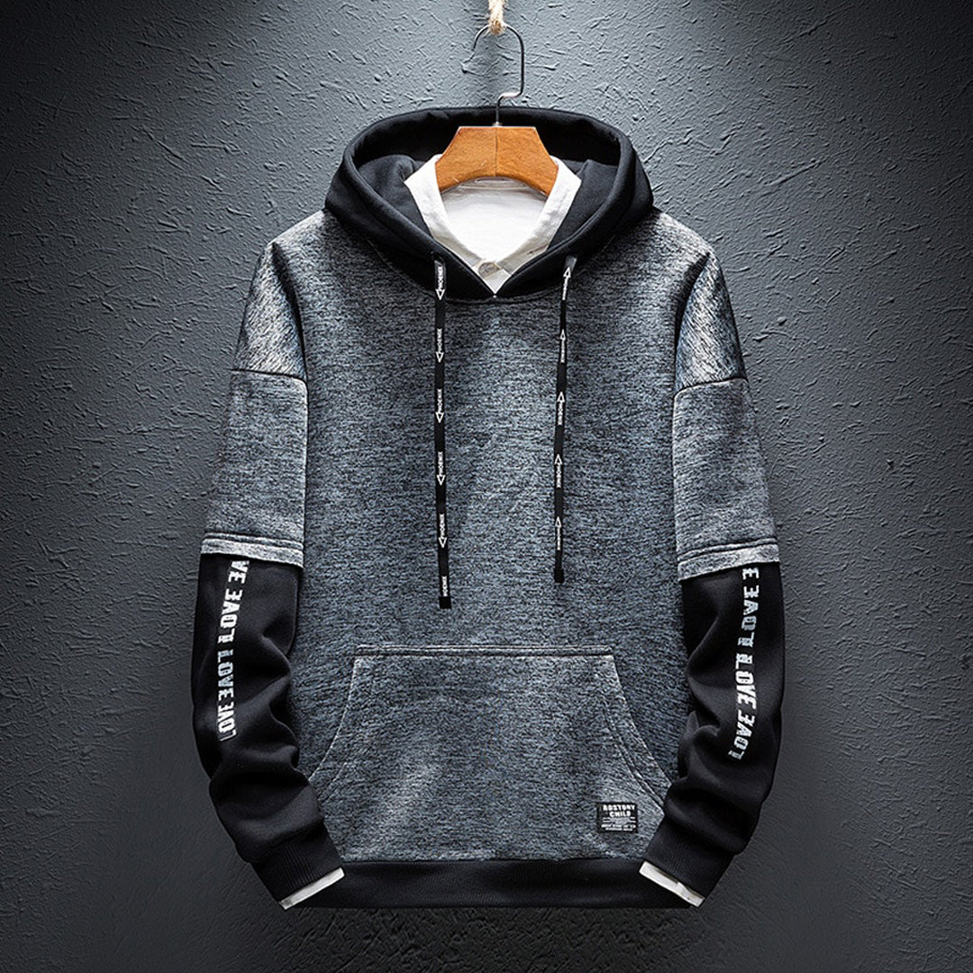 Contrast Color Pullover Streetwear Hoodie | Hip Hop Style