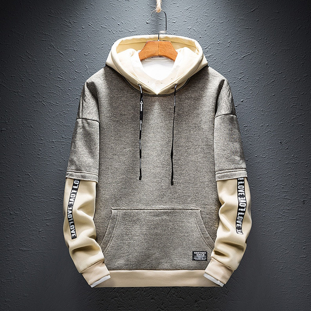 Contrast Color Pullover Streetwear Hoodie | Hip Hop Style
