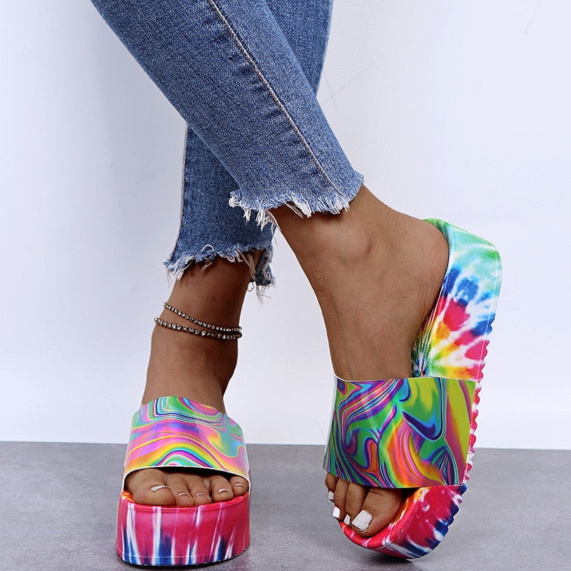 Incredible Party Women Sandals | Fashion Design, Rainbow Color Pattern
