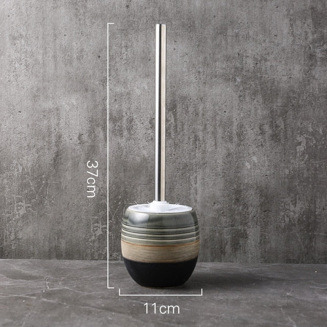 Home Bathroom Decoration, Luxury Ceramics Toilet Brush Holder
