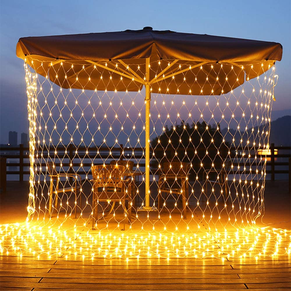 Outdoor Warm LED Garland Lights | Patio, Backyard Decoration