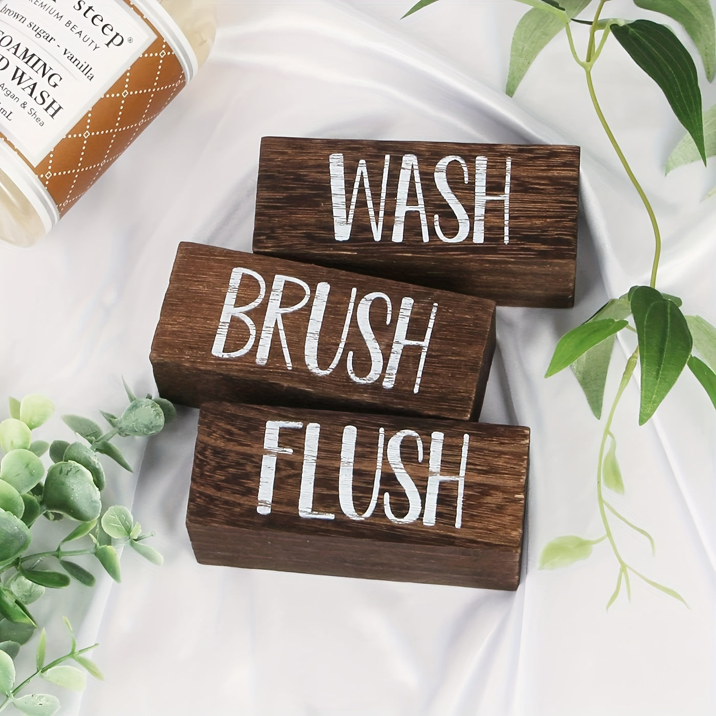 Wash, Brush, Flush Signs