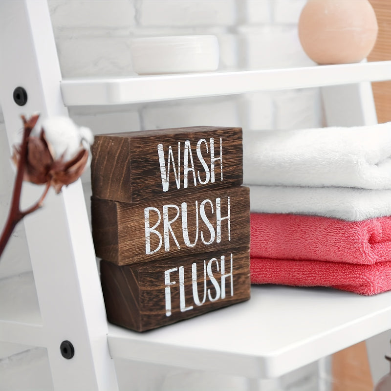 Wash, Brush, Flush Signs