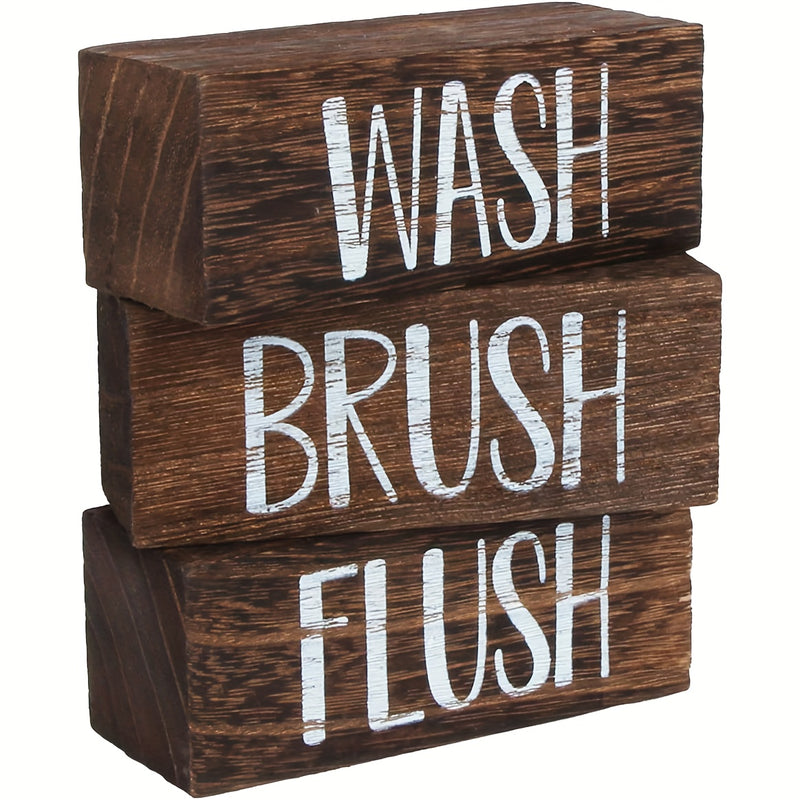Wash, Brush, Flush Signs