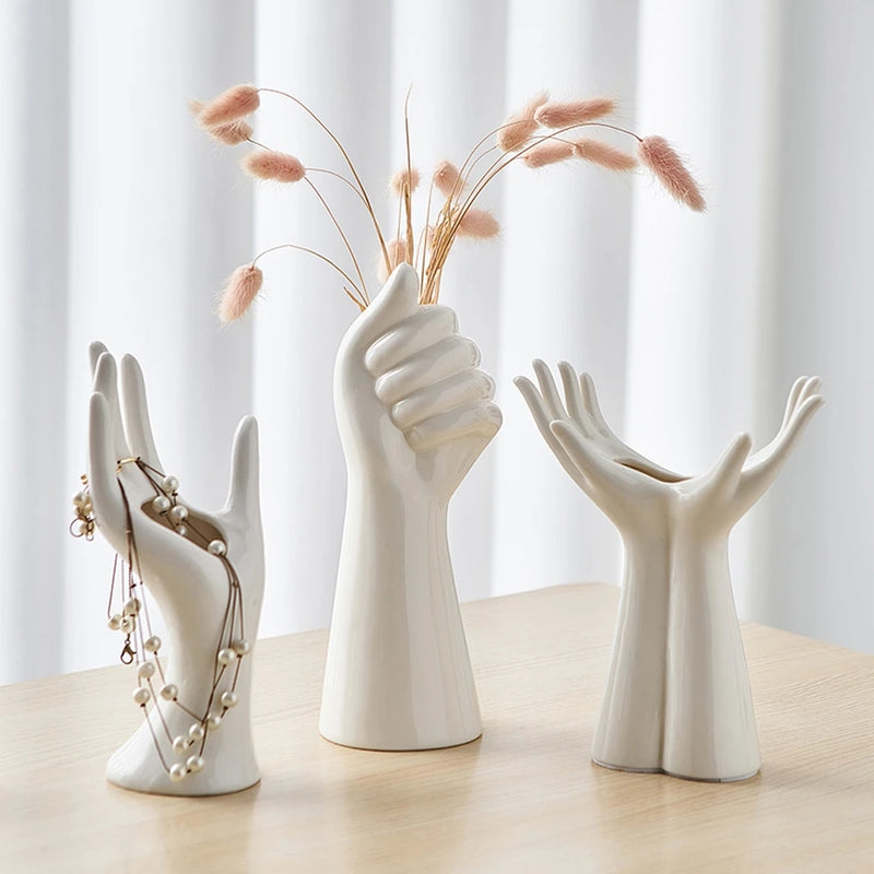 Modern art hand vases