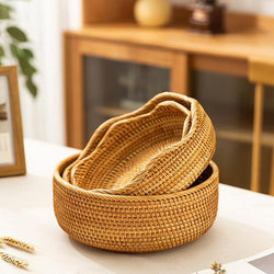 Home Decoration Woven Rattan Tray | Kitchenware, Food, Cooking, Baking, Bread