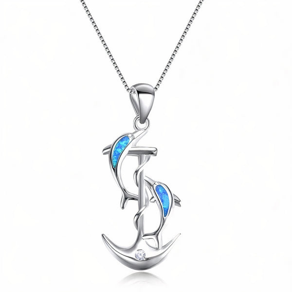 Anchored Dolphin Necklace