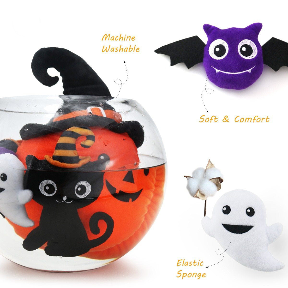 6Pcs Halloween Plush Toy Set