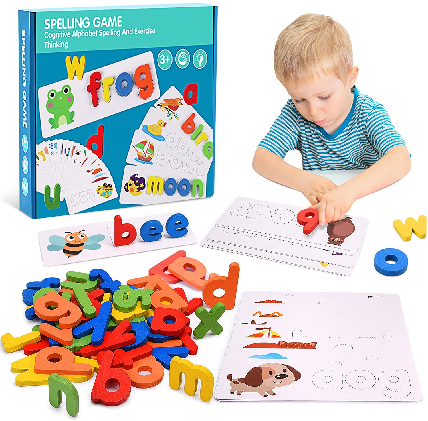 Children Wooden Spelling Puzzle Game