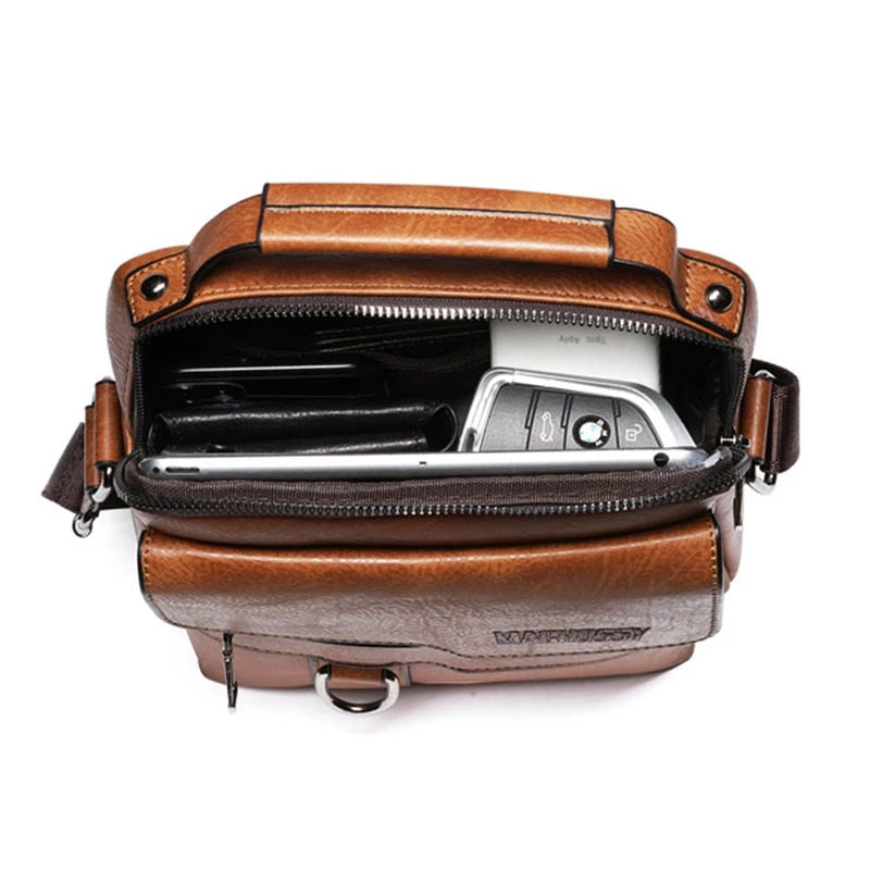 Casual Leather Shoulder Bag