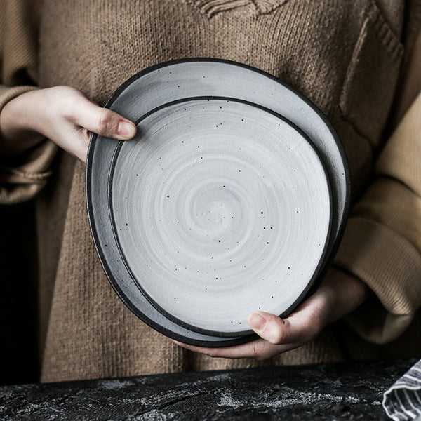 Gray Pearl Table Plates