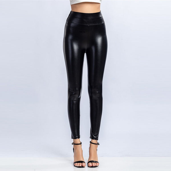 Black Faux Leather Leggings | Stylish Look, Appealing Design 