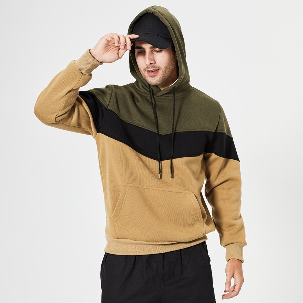 Contrast Color Pullover Streetwear Hoodie | Hip Hop Style