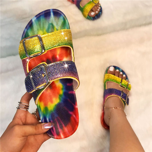 Incredible Party Women Sandals | Fashion Design, Rainbow Color Pattern